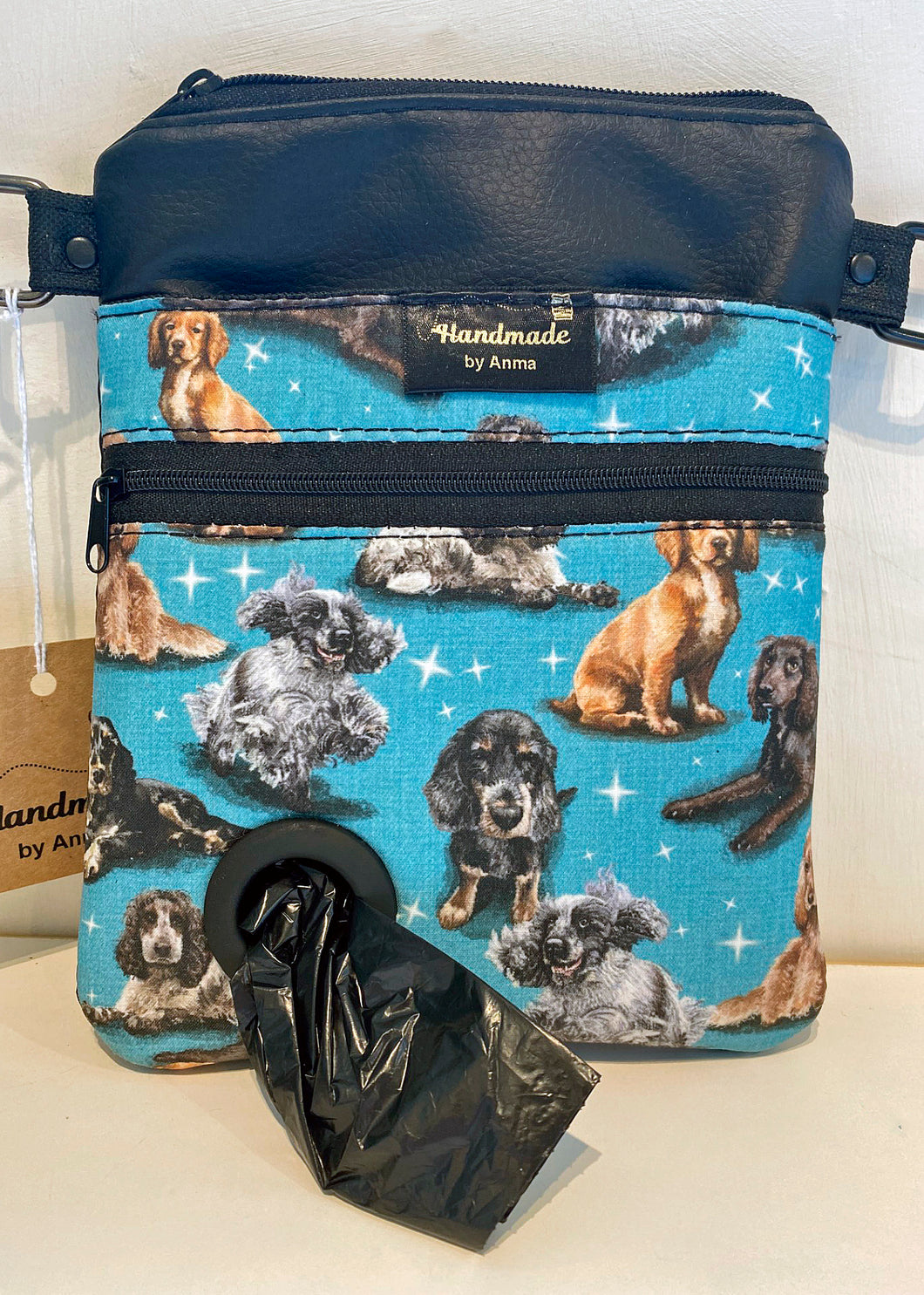 Cocker Spaniel dog walking bag