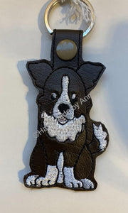 Border Collie key ring