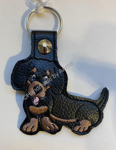 Dachshund key ring