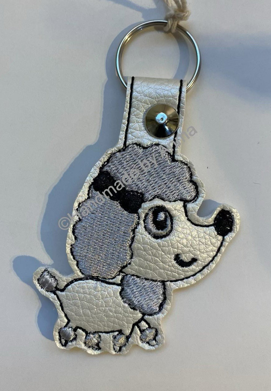 Caricature Poodle Key ring