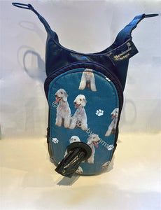 Bedlington terrier dog walking bag