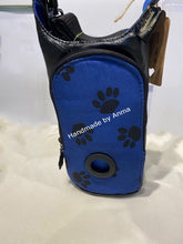 Load image into Gallery viewer, Blue and black paw print, waterproof ,dog walking bag
